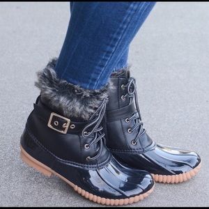 All weather duck boots